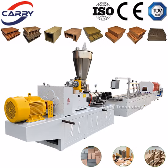 Экструзионная/производственная линия профиля WPC, машина для производства пластика